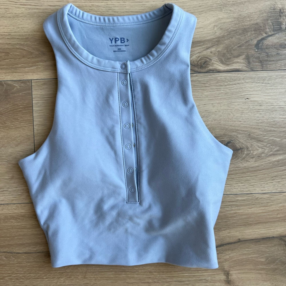 Abercrombie & Fitch Light Blue YPB Activewear Crop Top